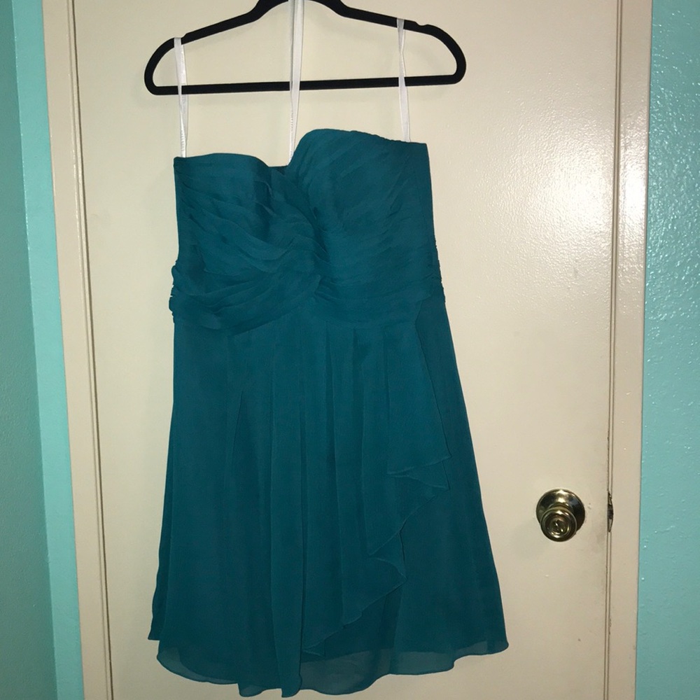Strapless David’s Bridal dress